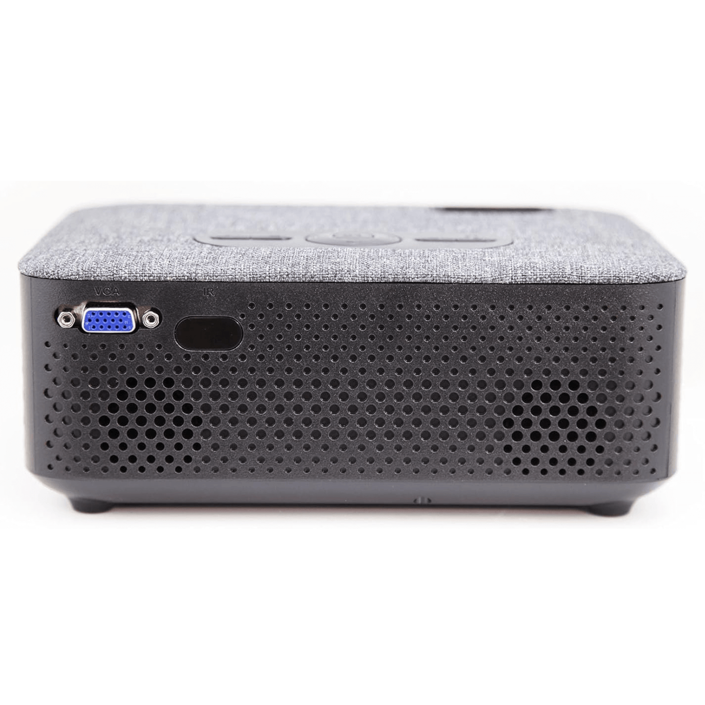 Black electronic device with gray top on a white background tech gift for dad who loves movies