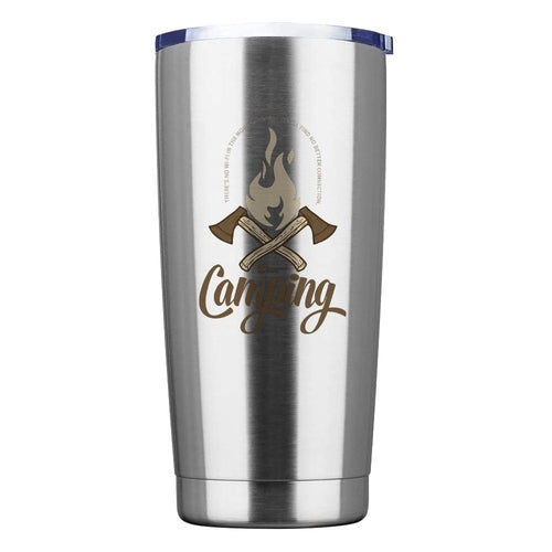 Axes 20oz Insulated Stainless Steel Tumbler in Silver