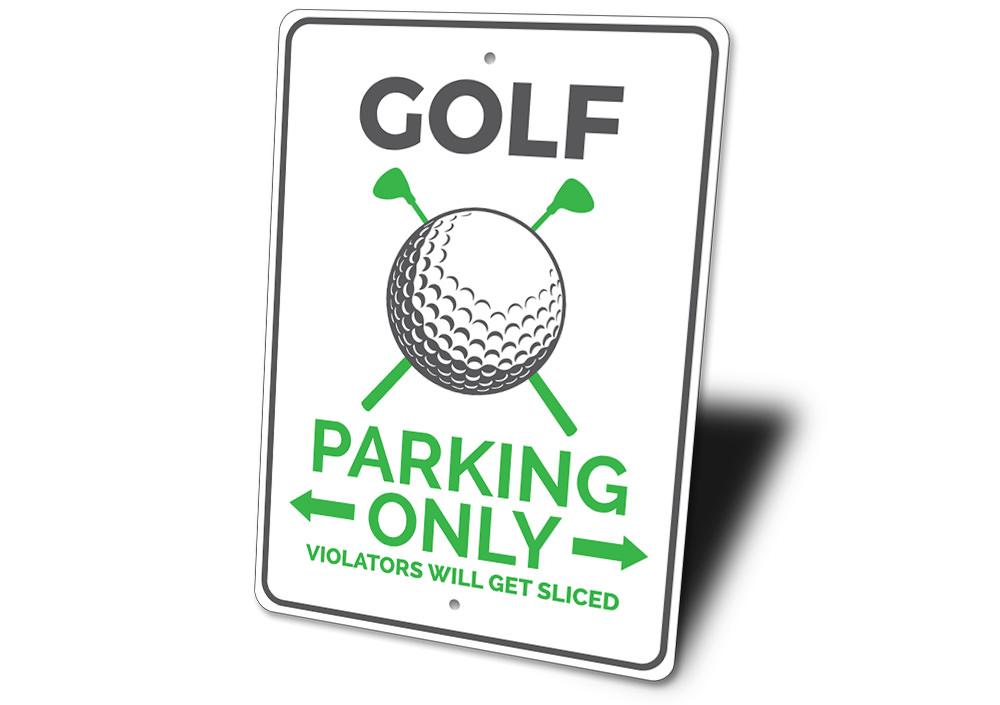 Golf Parking Sign, Metal Wall Decor, alternate view