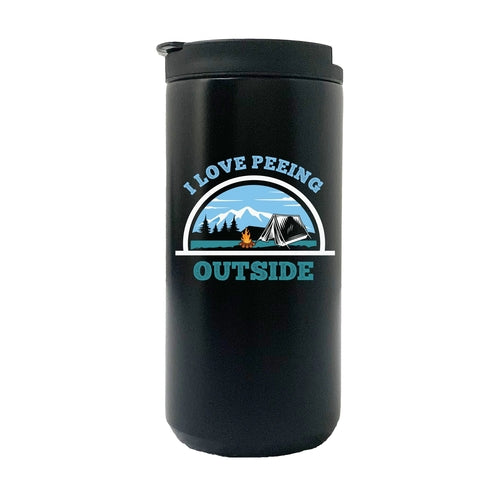 I Love Peeing Outside 14oz Insulated Camping Tumbler in Black