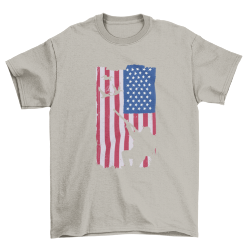 USA Duck Hunting T-Shirt in Sand