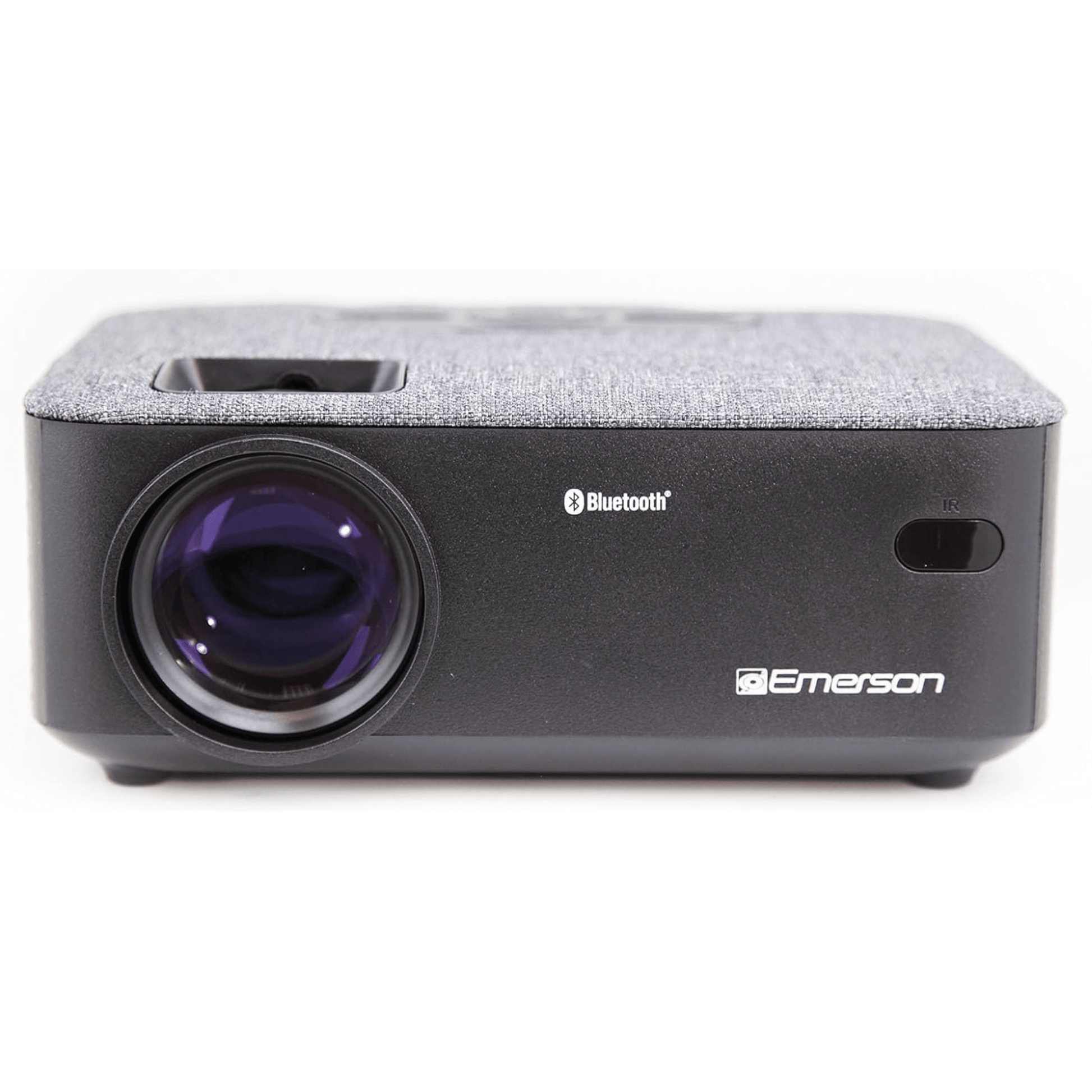Emerson projector with Bluetooth logo on a white background tech gift for dad who loves movies