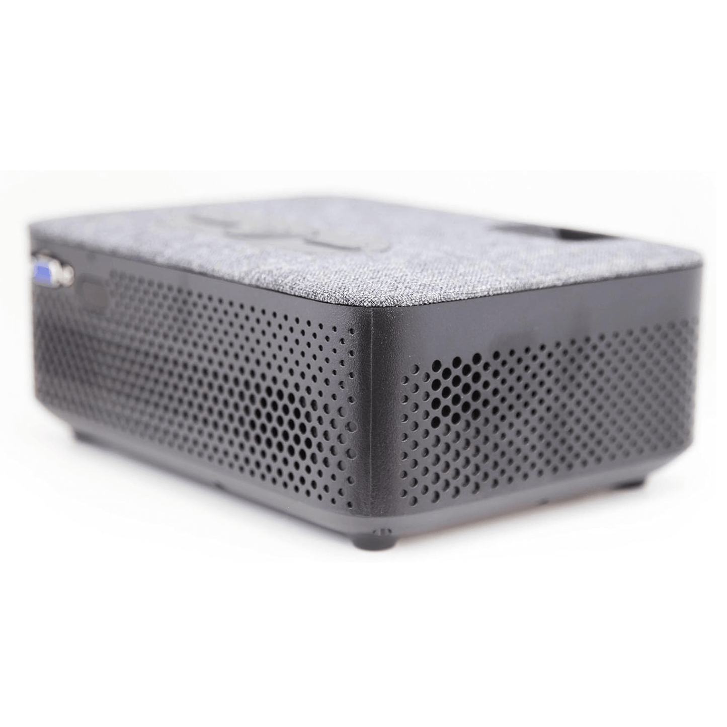 Black electronic device with textured surface on a white background tech gift for dad who loves movies