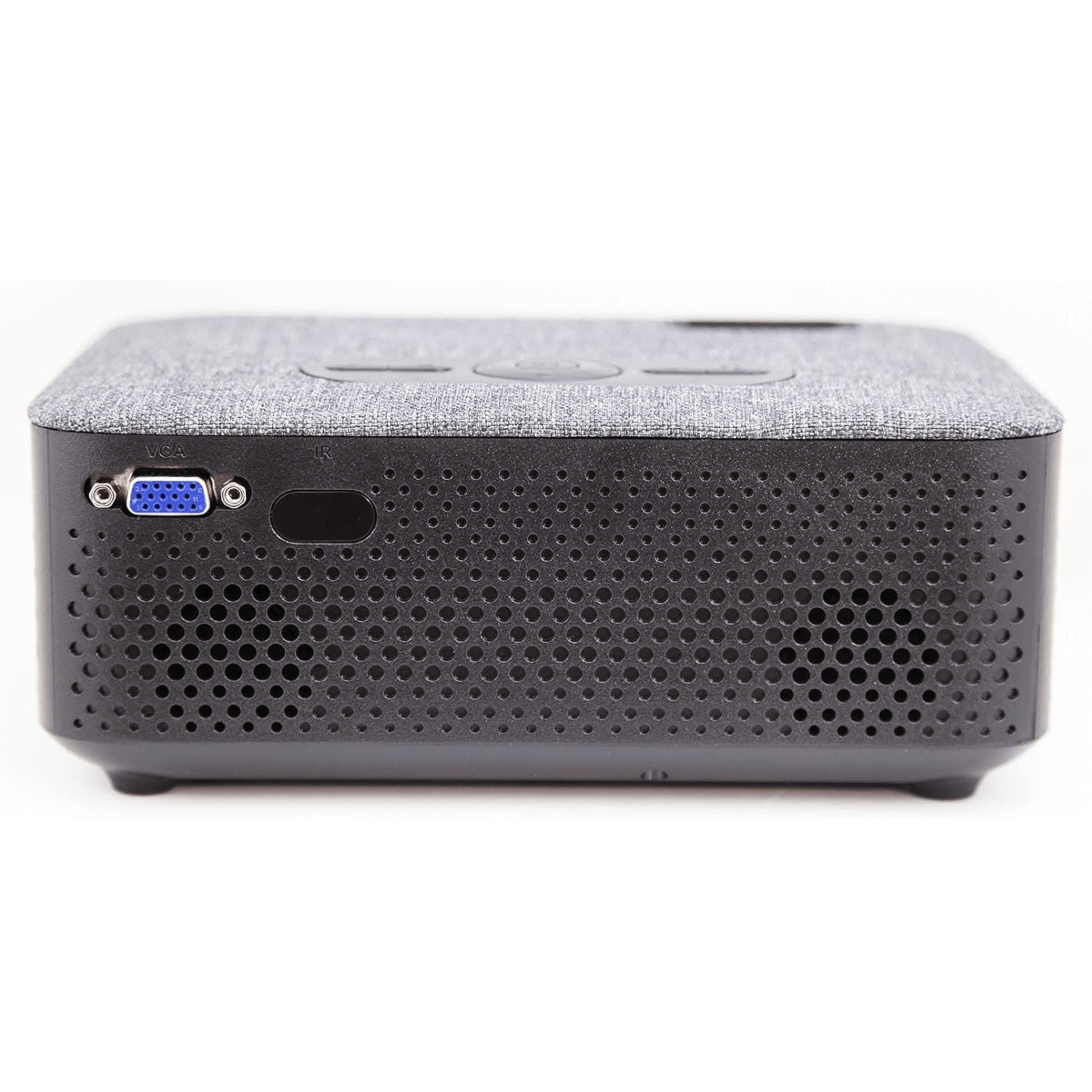 Black electronic device with gray top on a white background tech gift for dad who loves movies