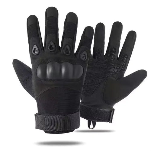Tactical half-finger gloves collection also shown with a full-finger black glove pair