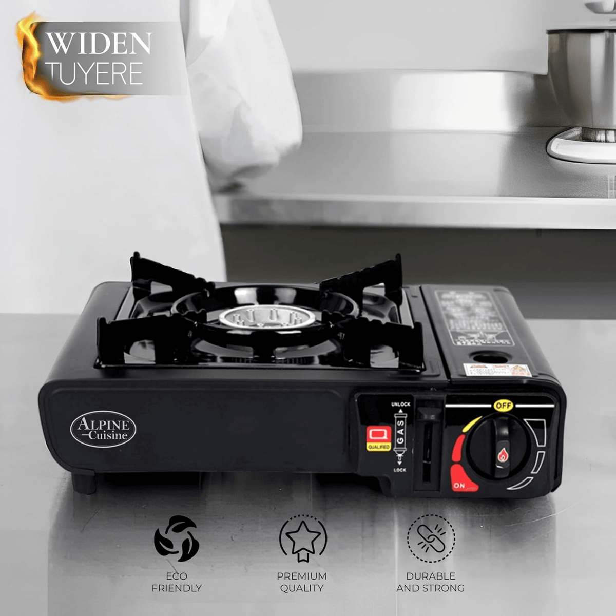 Alpine Cuisine Lightweight Portable Gas Stove, alternate view