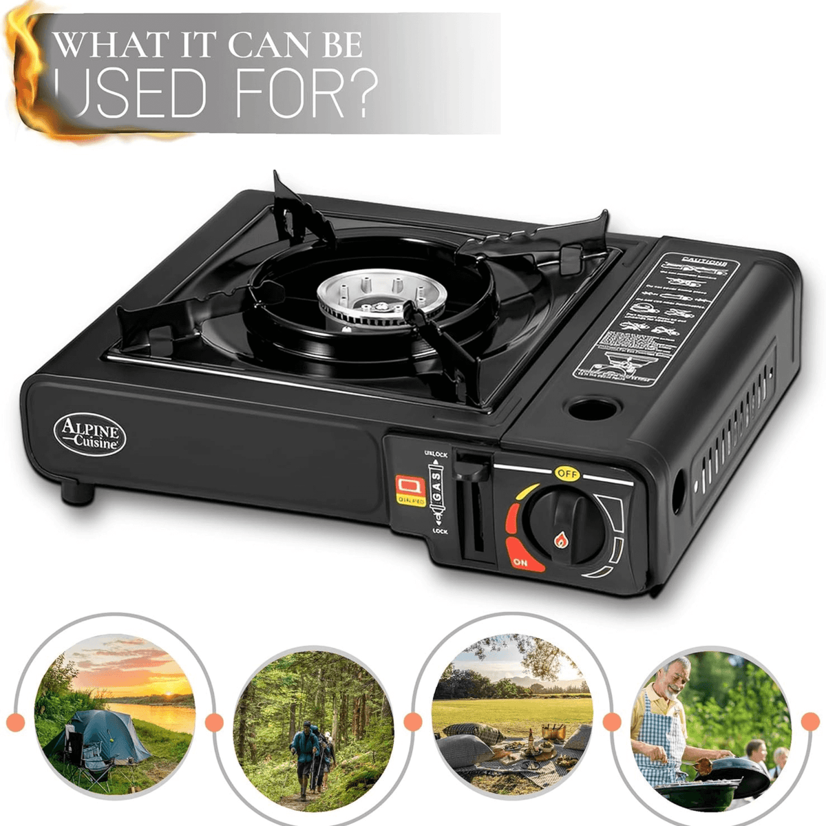Alpine Cuisine Lightweight Portable Gas Stove, alternate view