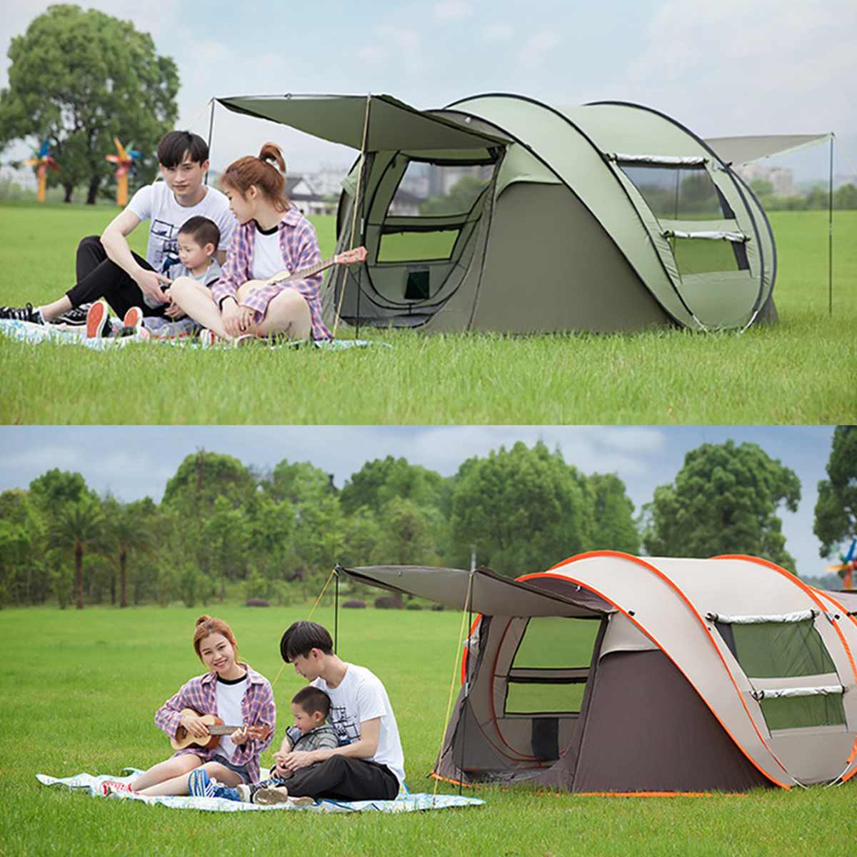 Automatic Pop-Up Camping Tent for 4 to 5 People, alternate view
