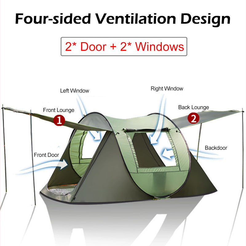 Automatic Pop-Up Camping Tent for 4 to 5 People, alternate view