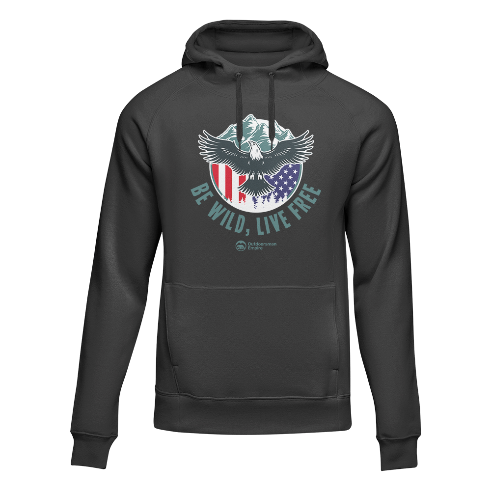 Be Wild Be Free Unisex Hoodie in Black