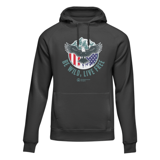 Be Wild Be Free Unisex Hoodie in Black