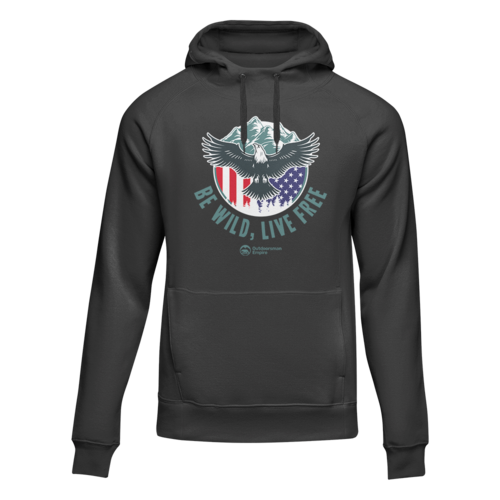 Be Wild Be Free Unisex Hoodie in Black