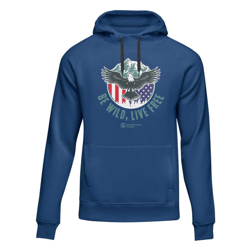 Be Wild Be Free Unisex Hoodie in Blue