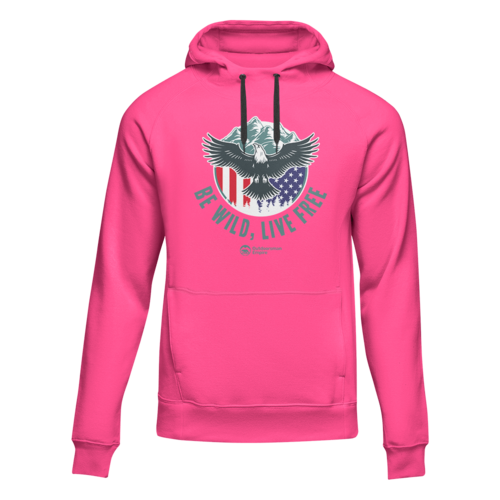 Be Wild Be Free Unisex Hoodie in Pink