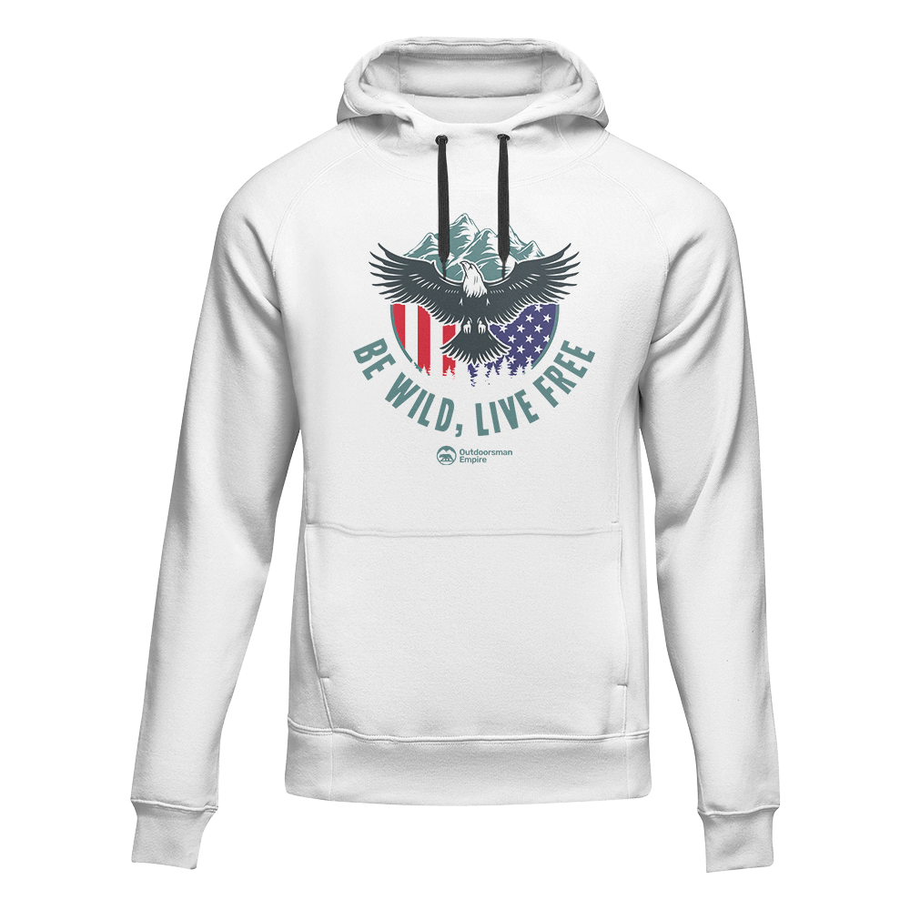 Be Wild Be Free Unisex Hoodie in White