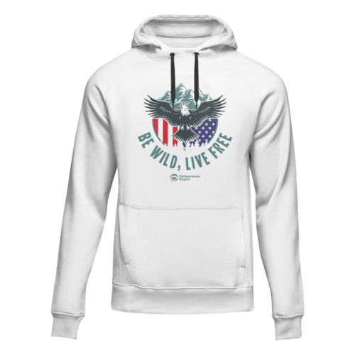 Be Wild Be Free Unisex Hoodie in White