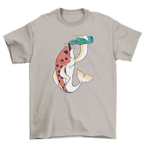 Beer Fish T-Shirt in Sand