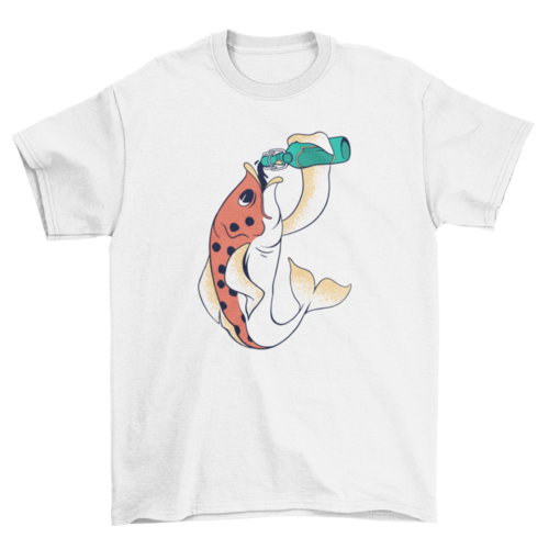 Beer Fish T-Shirt in White