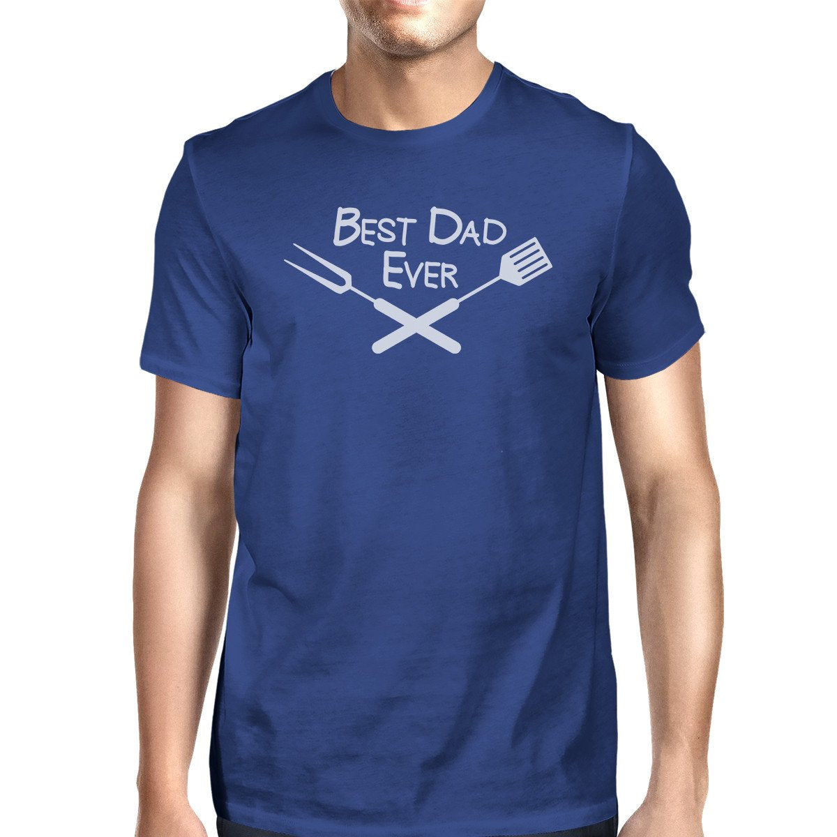 Best BBQ Dad Men's Blue Graphic Tee