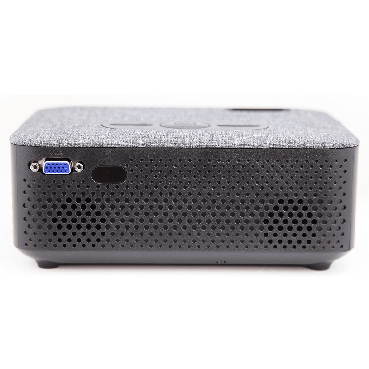 Black electronic device with gray top on a white background tech gift for dad who loves movies