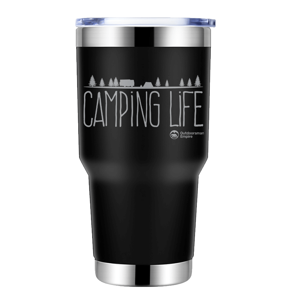 Camping Life 30oz Insulated Stainless Steel Tumbler in Black