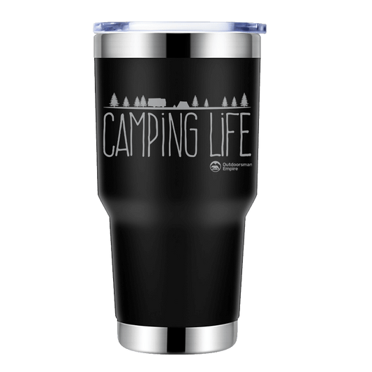 Camping Life 30oz Insulated Stainless Steel Tumbler in Black
