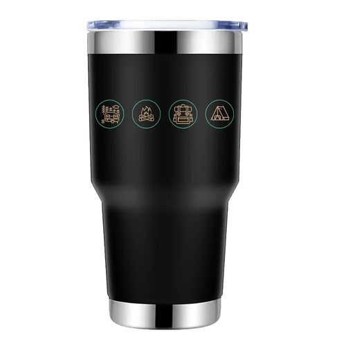 Camping Life 30oz Insulated Stainless Steel Tumbler in Black