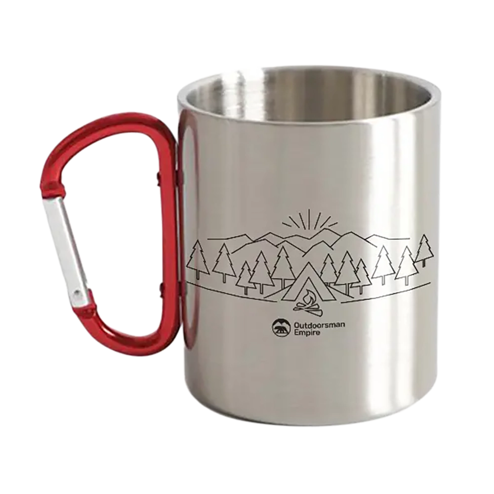 Camping Triangles Carabiner Mug, 10oz or 12oz