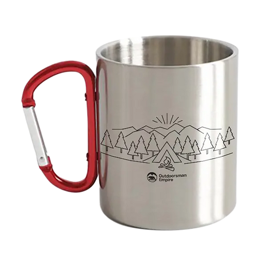 Camping Triangles Carabiner Mug, 10oz or 12oz
