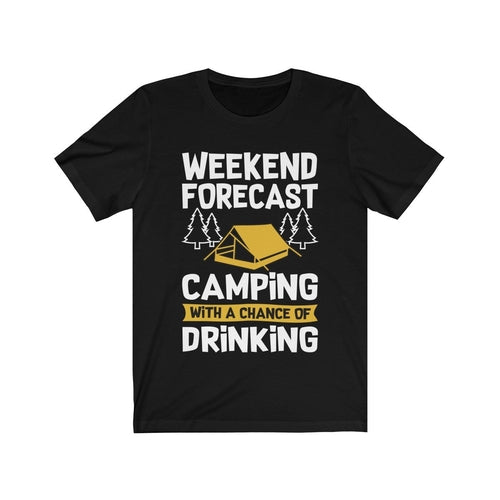 Camping with a Chance of Drinking T-Shirt in Black