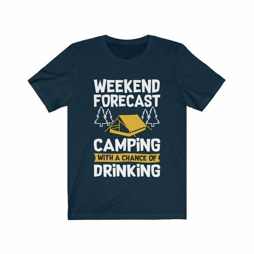 Camping with a Chance of Drinking T-Shirt in Navy