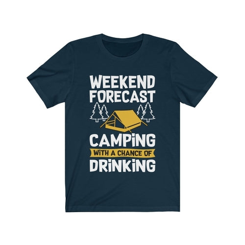 Camping with a Chance of Drinking T-Shirt in Navy