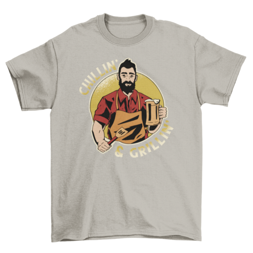 Chillin' & Grillin' T-Shirt in Sand