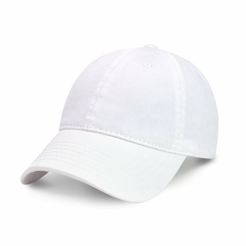 Classic Adjustable Cotton Dad Hat Baseball Cap in White