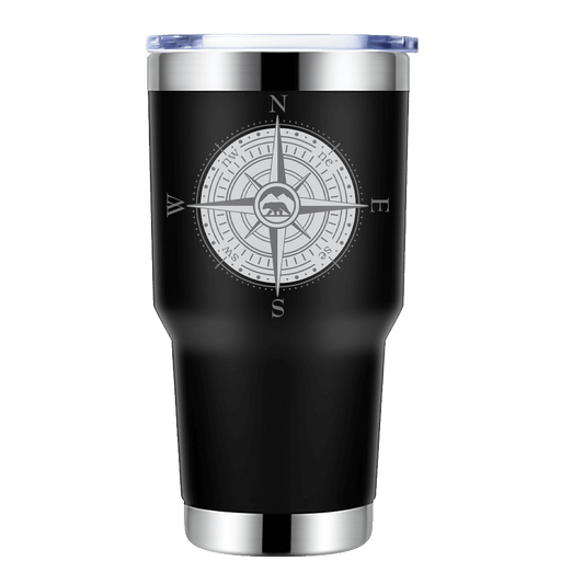 Compass Camping 30oz Insulated Stainless Steel Tumbler in Black