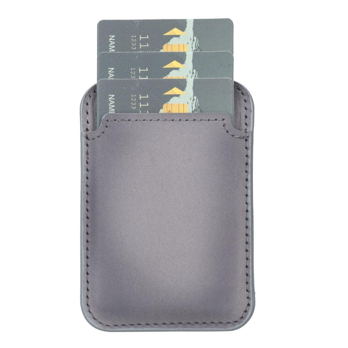 Cortland Full-Grain Leather Card Holder Wallet with Magnet, alternate view