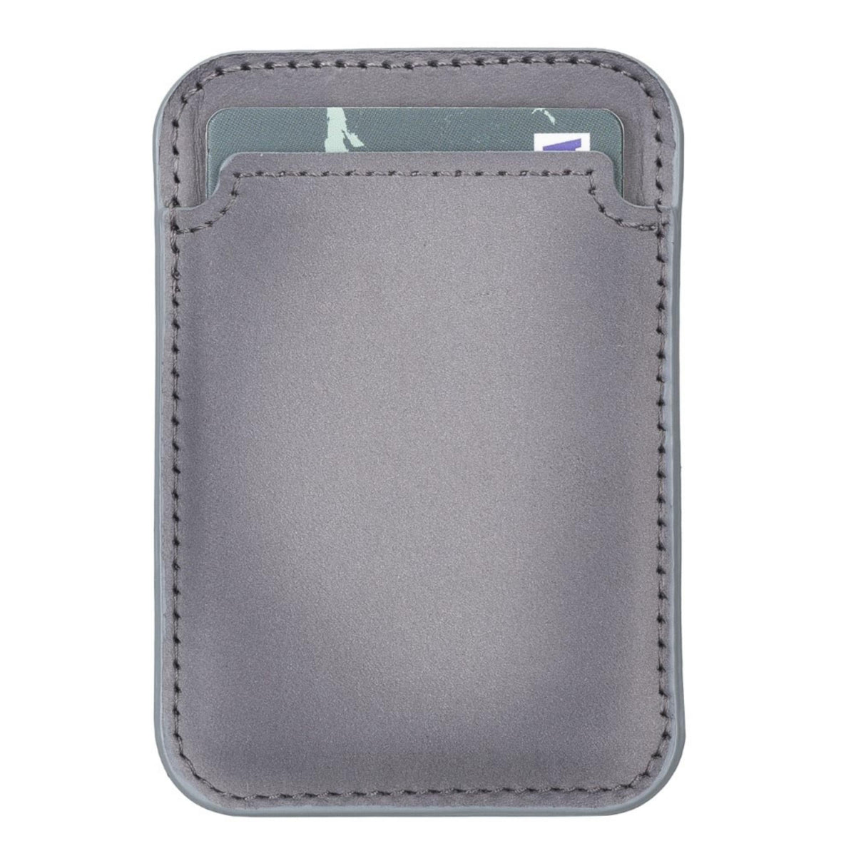 Cortland Full-Grain Leather Card Holder Wallet with Magnet, alternate view