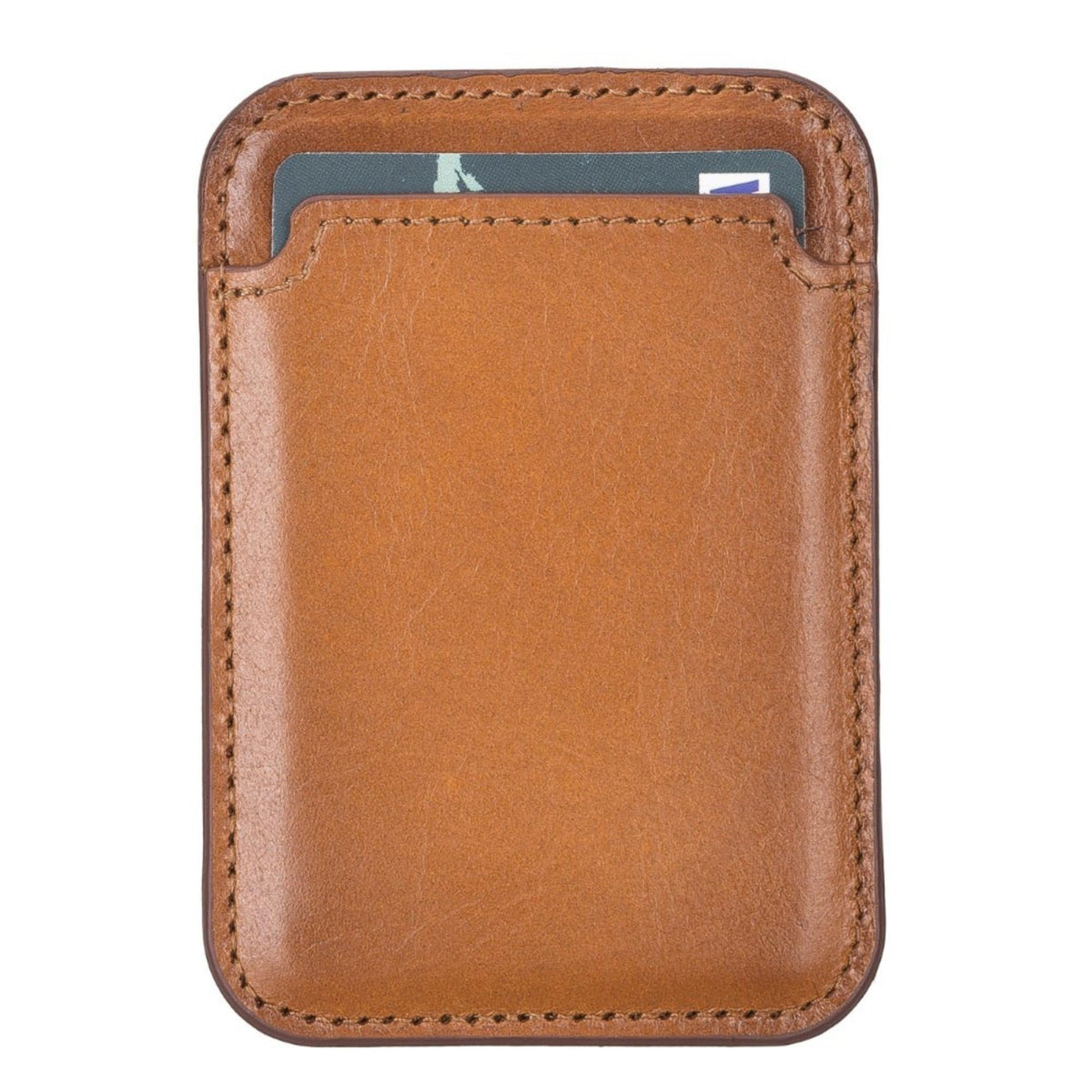 Cortland Full-Grain Leather Card Holder Wallet with Magnet, alternate view