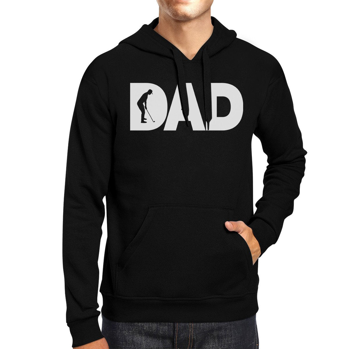Dad Golf Funny Black Hoodie