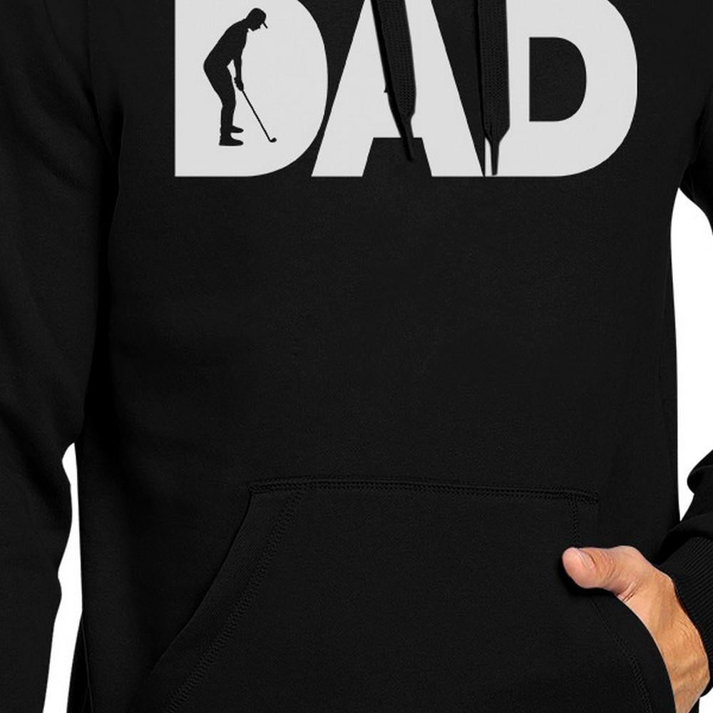 Dad Golf Funny Black Hoodie, alternate view