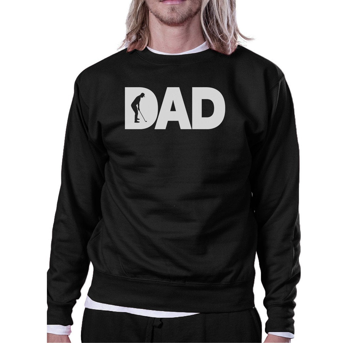 Dad Golf Funny Black Sweatshirt