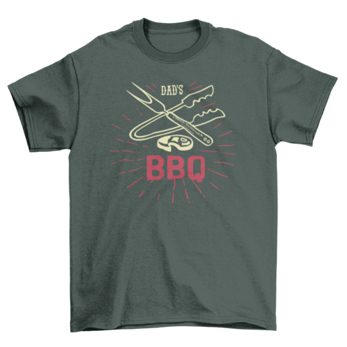 Dad's BBQ T-Shirt in Forest Green