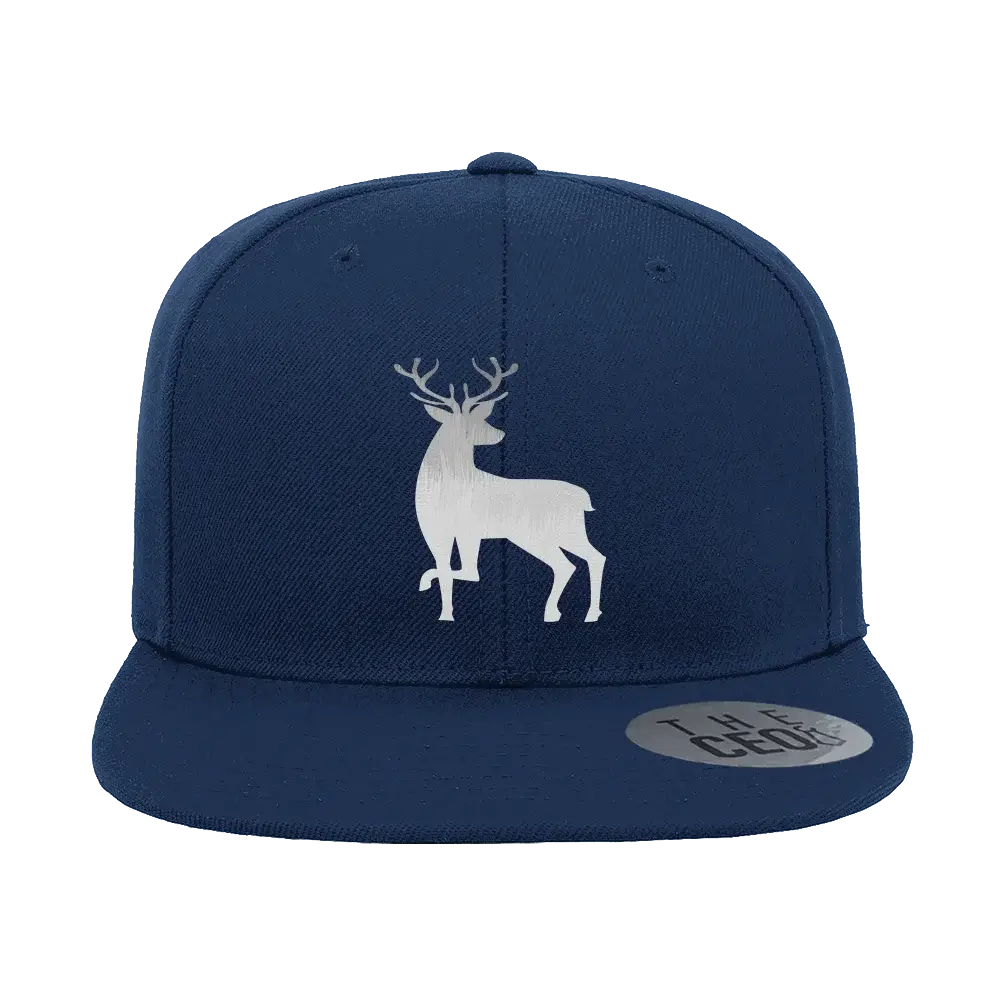 Deer Embroidered Flat Bill Hat, alternate view