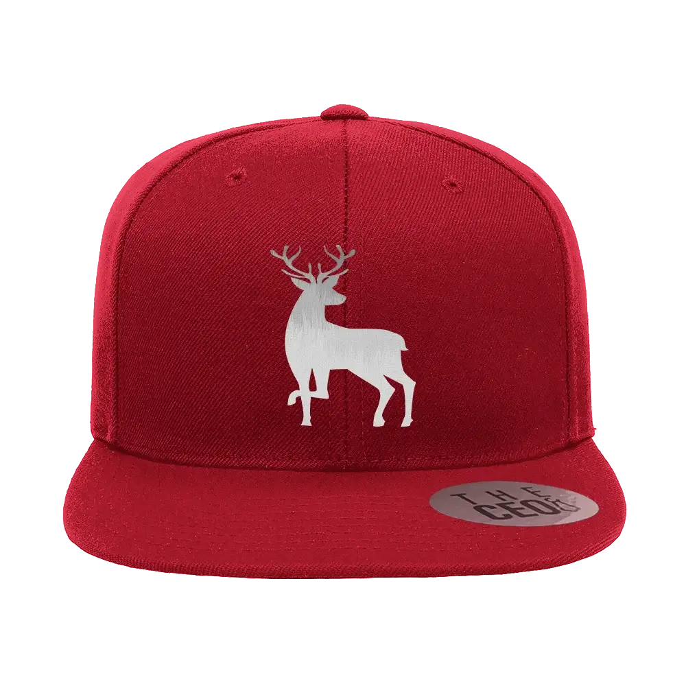 Deer Embroidered Flat Bill Hat, alternate view