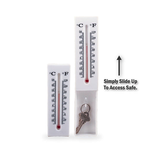 Diversion thermometer secret safe for indoor and outdoor — clever security gift for dad
