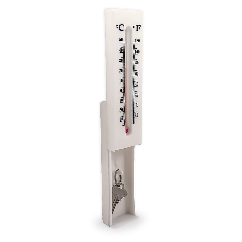 Diversion thermometer secret safe for indoor and outdoor — clever security gift for dad Long, thin, beige object on a white background