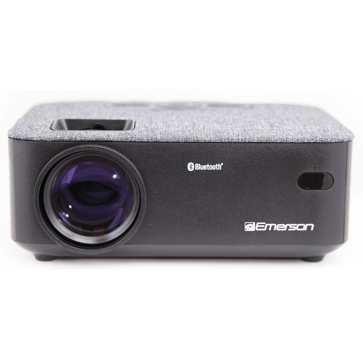 Emerson projector with Bluetooth logo on a white background tech gift for dad who loves movies