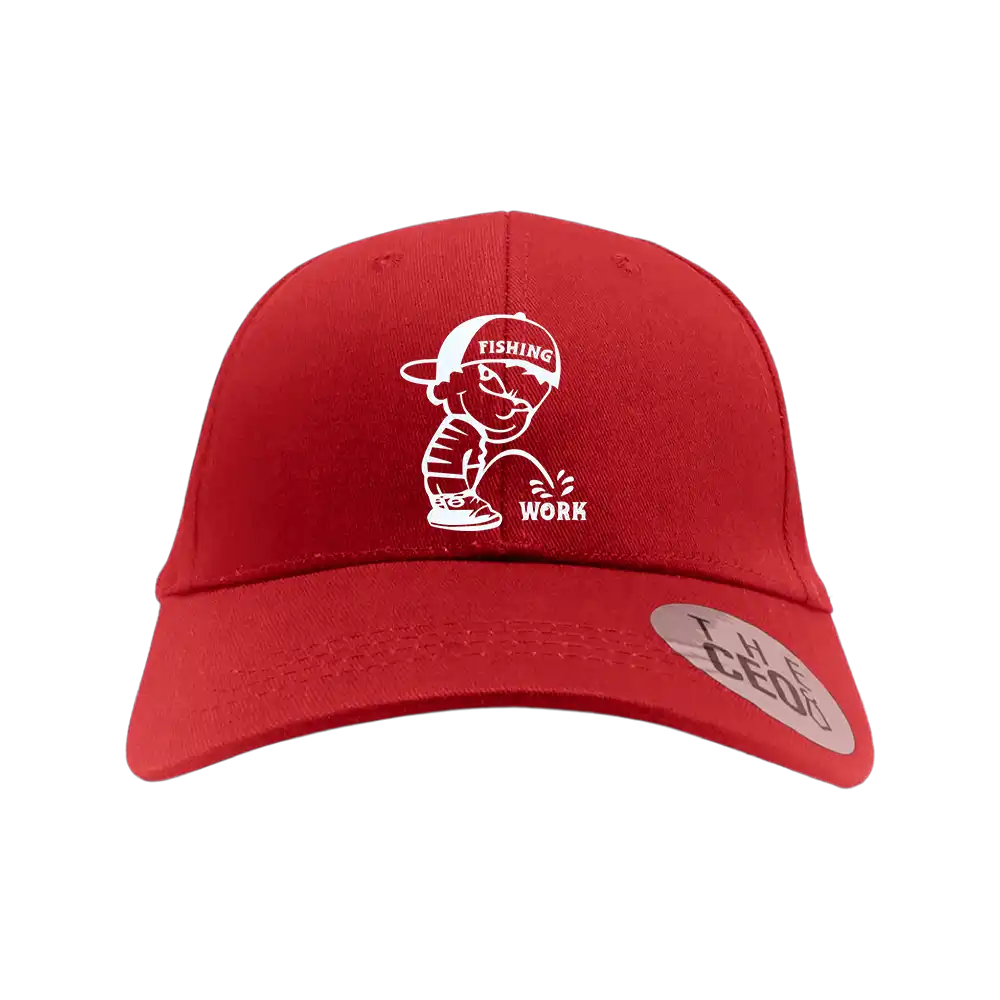 Fishing and Work Embroidered Baseball Hat, alternate view