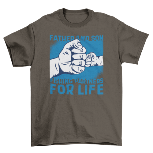 Fishing Partners for Life T-Shirt in Dark Chocolate