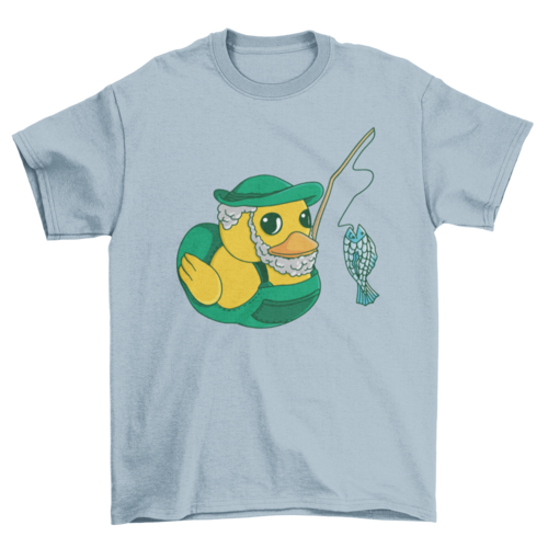 Fishing Rubber Duck T-Shirt in Light Blue